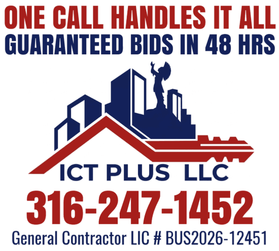 ICT PLUS LLC General Contractor - 316-247-1452 - License BUS2026-12451